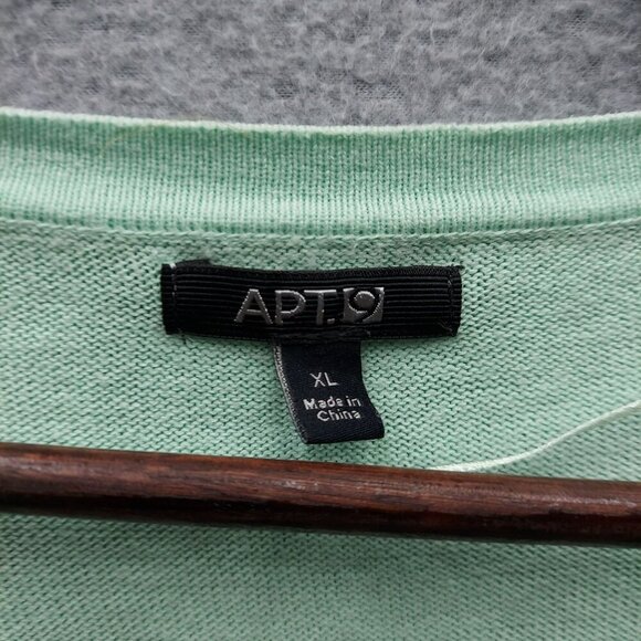 Mint Green Lace-Front Cardigan Sweater XL By Apt. 9 - Picture 2 of 3